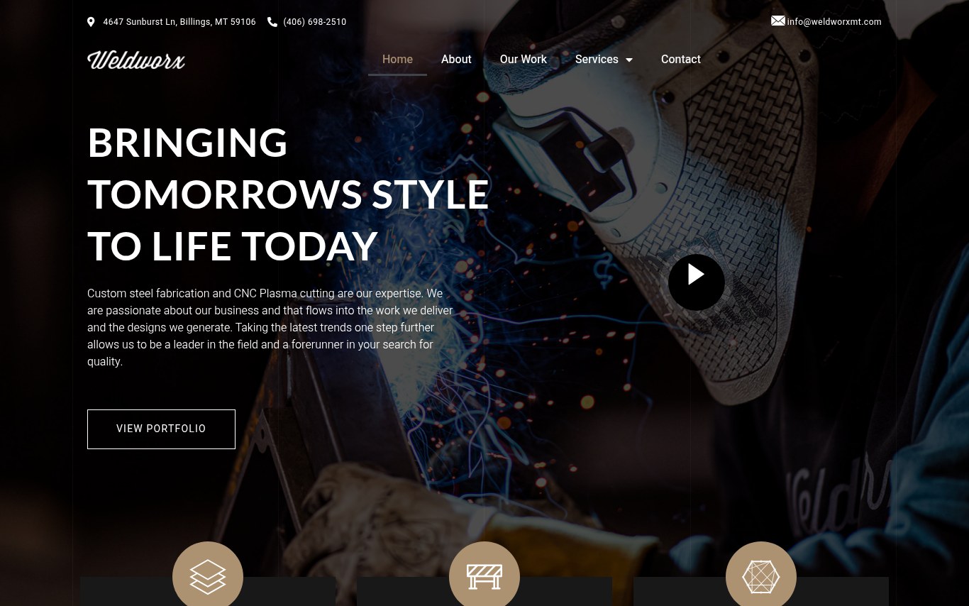 Weldworx metal fabrication and CNC website — Billings, MT