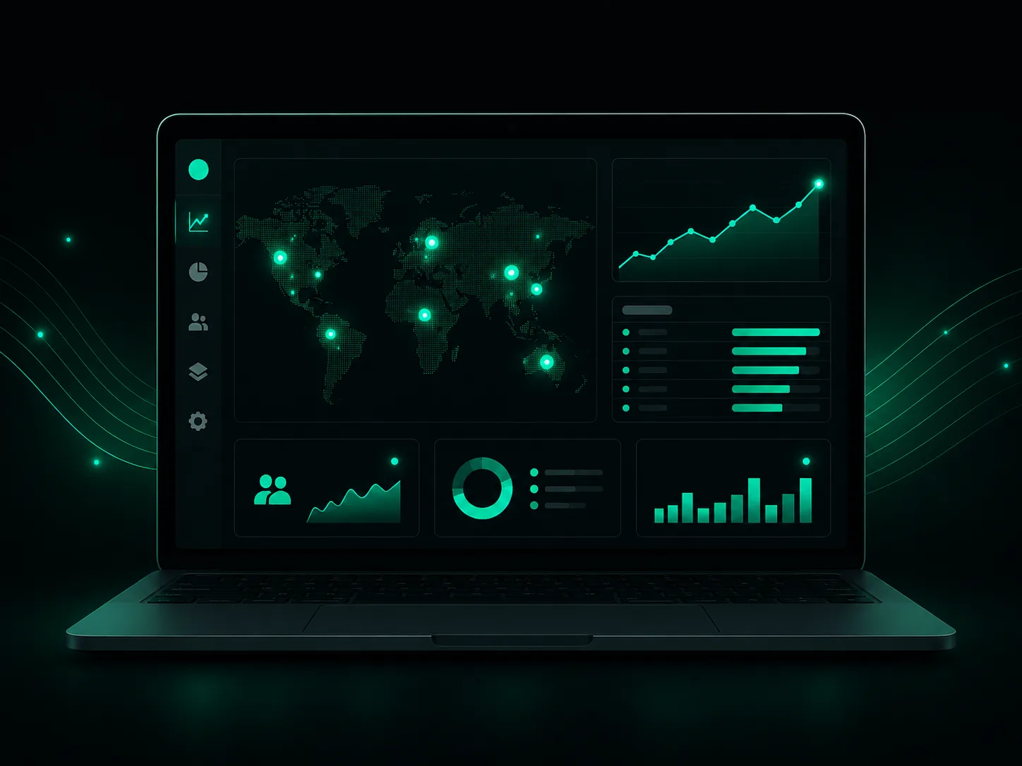 Google Analytics 4 dashboard showing website visitor counts and trends over time